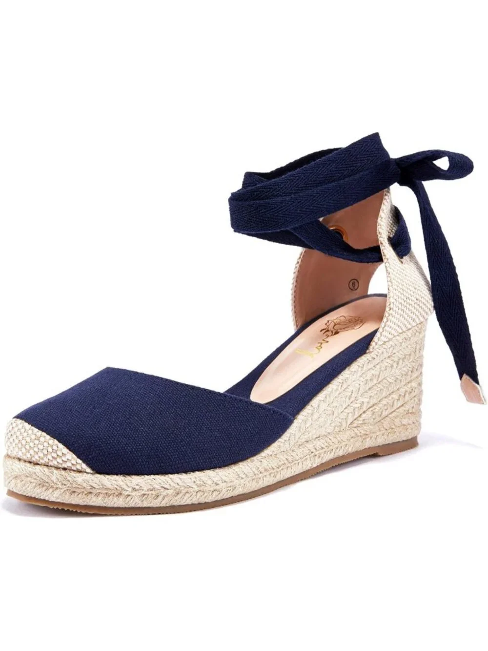 Stylish Women's Platform Espadrille Wedge Sandals - Lace-Up Closed Toe Summer